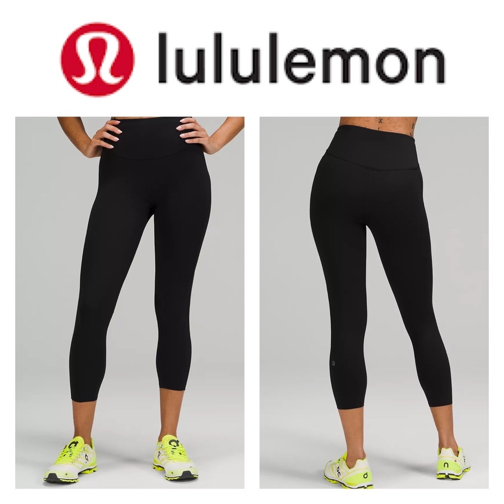 *LULULEMON BASE PACE High Rise Ribbed Crop 23” Leggings Color Black